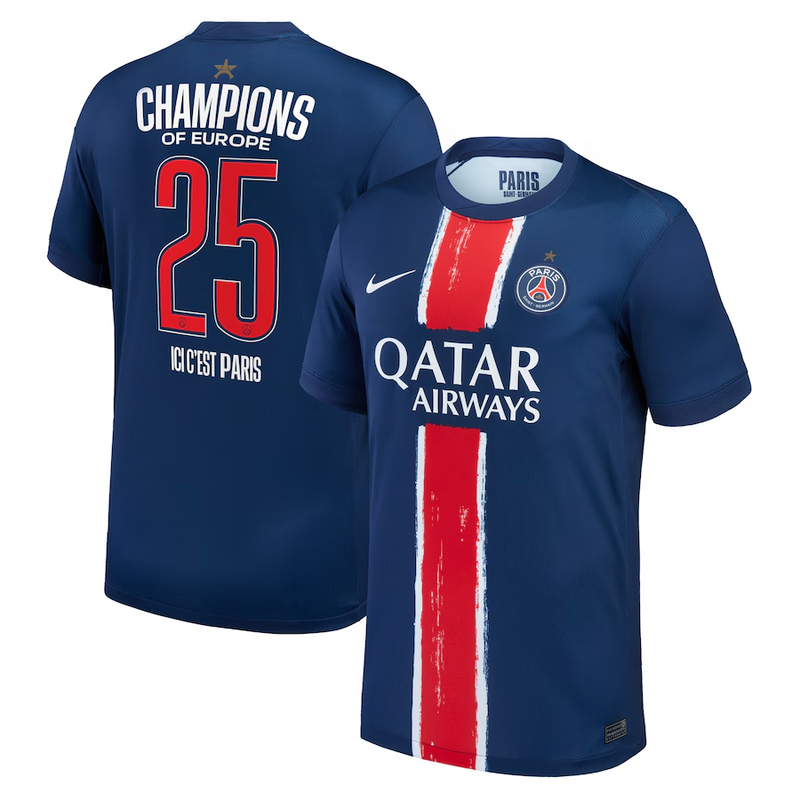 Player Verison PSG Home Soccer Jersey 2024/25 Special Edition-Champions of Europe 2025 For Jerseys Store