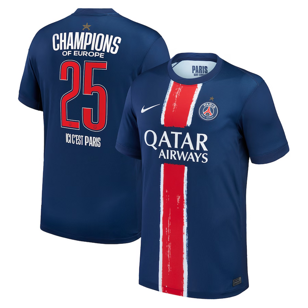 PSG Home Soccer Jersey 2024/25 Special Edition-Champions of Europe 2025 For Jerseys Store