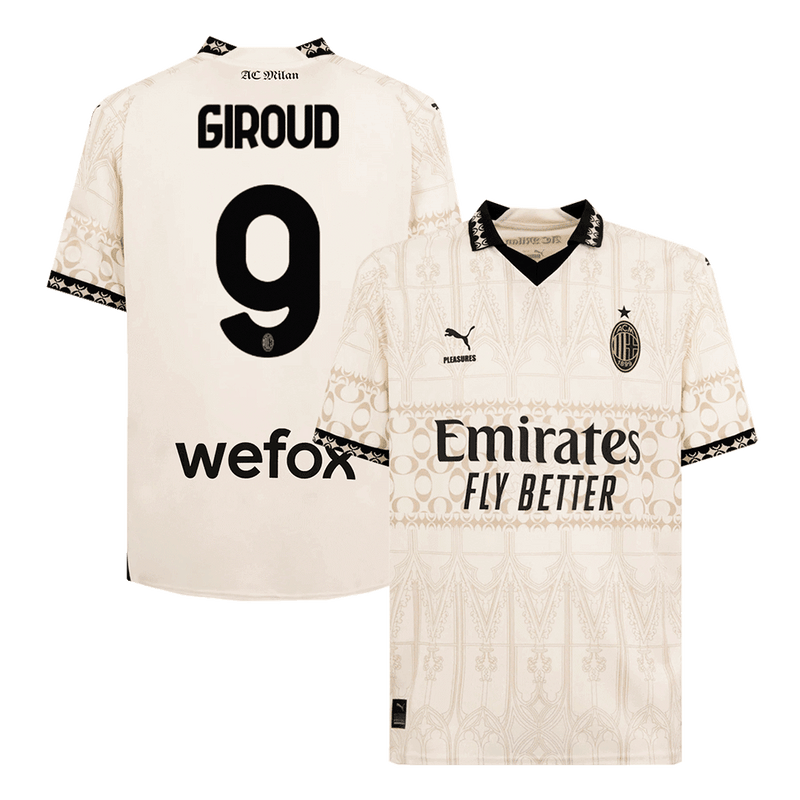 GIROUD #9 AC Milan X Pleasures Fourth Away  Soccer Jersey 2023/24 Top Soccer Jerseys Store