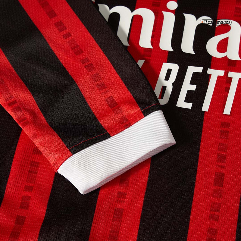 AC Milan Home Long Sleeve  Soccer Jersey 2024/25 Top Soccer Jerseys Store