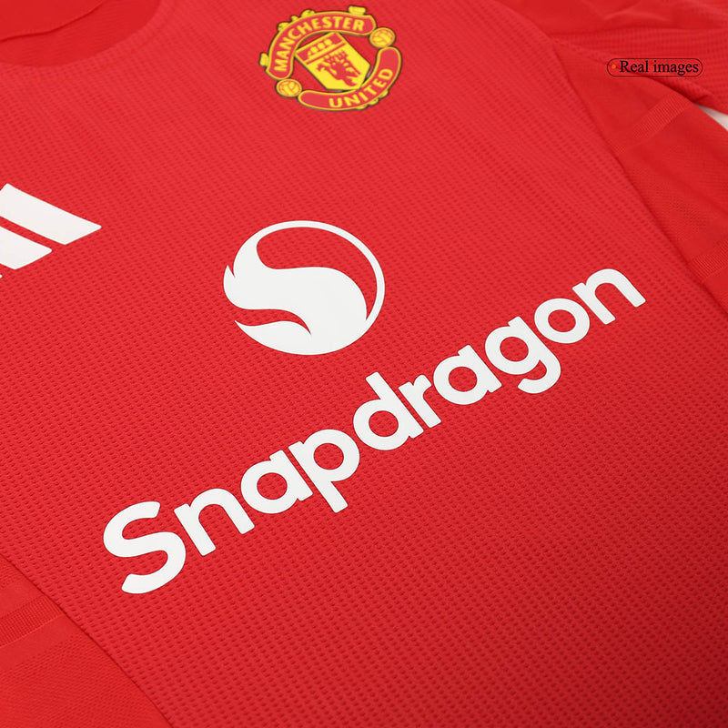 Player Version MOUNT #7 Manchester United Home  Soccer Jersey 2024/25 Top Soccer Jerseys Store