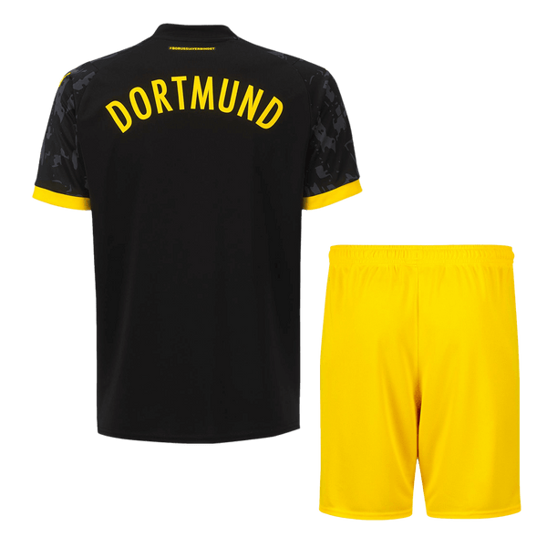 Kid's Borussia Dortmund Away  Soccer Jersey Kit(Jersey+Shorts) 2023/24 Top Soccer Jerseys Store