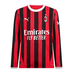 AC Milan Home Long Sleeve  Soccer Jersey 2024/25 Top Soccer Jerseys Store