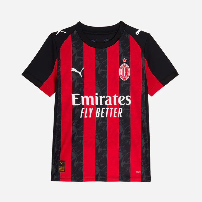 Kid's AC Milan Home  Soccer Jersey Kit(Jersey+Shorts) 2025/26 For Jerseys Store