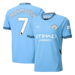 MARMOUSH #7 Manchester City Home  Soccer Jersey 2024/25 Top Soccer Jerseys Store