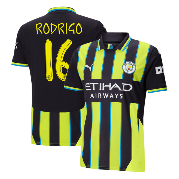 RODRIGO #16 Manchester City Away  Soccer Jersey 2024/25 - UCL Top Soccer Jerseys Store