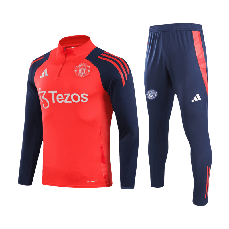 Manchester United Zipper Sweatshirt Kit(Top+Pants) 2024/25 Top Soccer Jerseys Store
