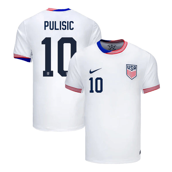 Men's USA PULISIC #10 Home Soccer Jersey Copa América 2024 For Jerseys Store