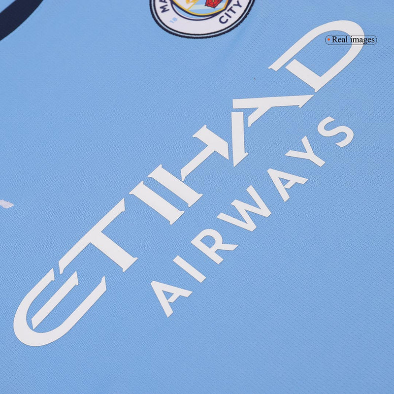 KHUSANOV #45 Manchester City Home  Soccer Jersey 2024/25 Top Soccer Jerseys Store